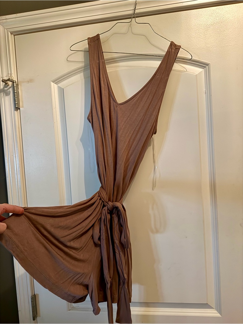 NWOT Brown romper size large